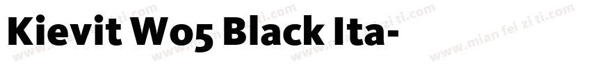 Kievit W05 Black Ita字体转换